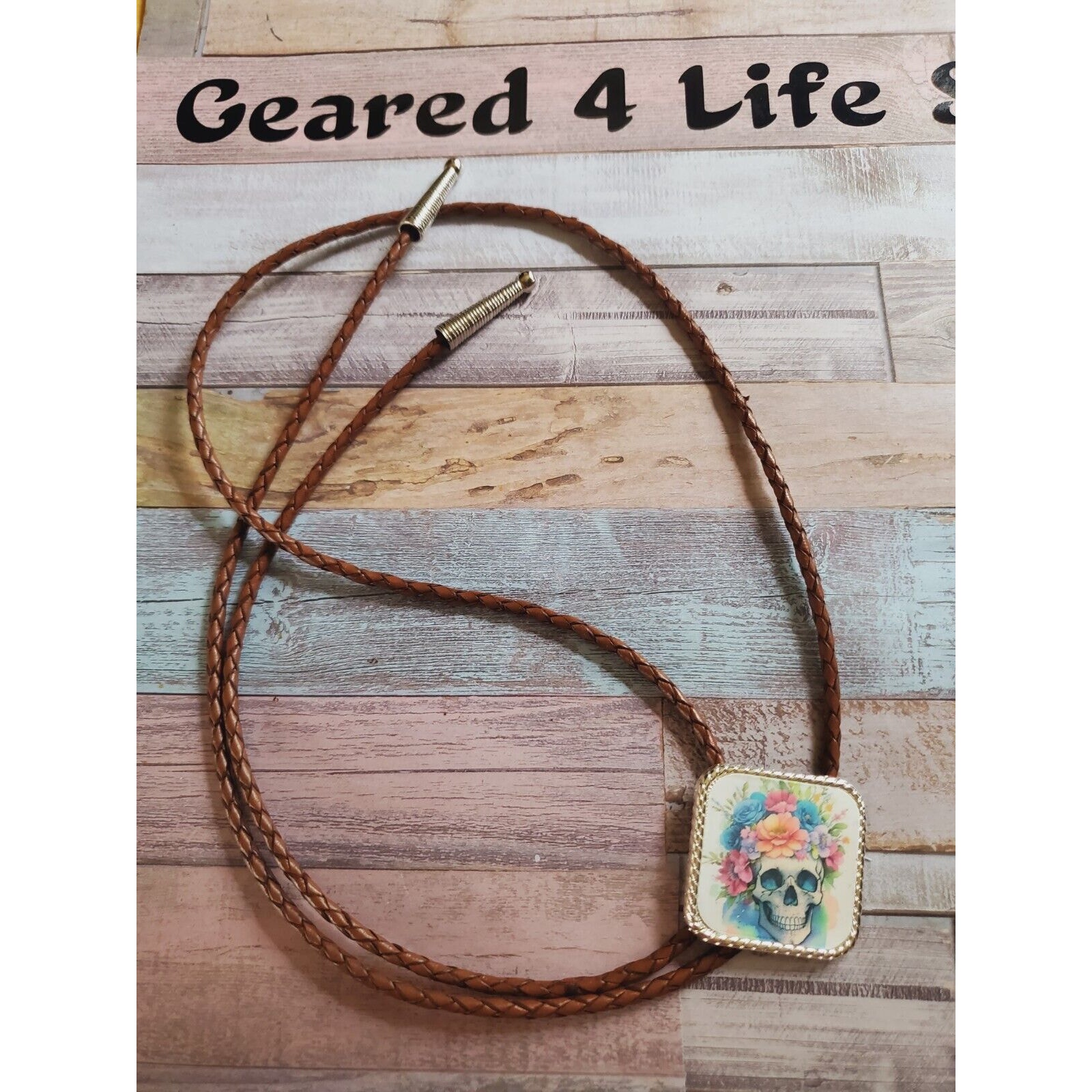 Handmade Skull Woman Concho Unisex Bolo - Bolo Tie - Skull Necklace - Choker